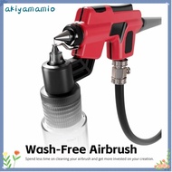 AKIYAMAMIO Wash-Free Airbrush, with Marker Rack Easy to Spray 50ml Mixing Jar, Modeler Hobby For DSP