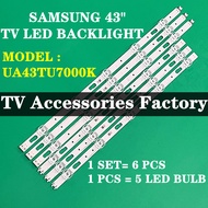 UA43TU7000K SAMSUNG 43" TV LED BACKLIGHT(LAMPU TV) SAMSUNG 43 INCH LED TV BACKLIGHT UA43TU7000 43TU7