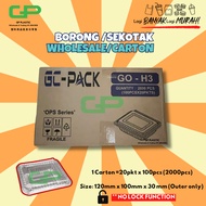 【𝗖𝗔𝗥𝗧𝗢𝗡】GO H3 Kuih RAYA Container OP-H3 -GC-PACK OPS Tray BENXON OPS-H3 / TOLI TP 12 / SW OP-09H / H