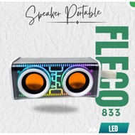 Fleco F-833 FM Radio USB AUX LED Portable Bluetooth Speaker Super Bass Charger