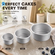 Round Cake Mould Aluminium Alloy Loose Base Baking Tin Pan Chiffon Kek Loyang 4 6 8 Inch