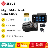 Carlover K4000 Night Vision Dashcam 2K+4G Network For Car With GPS Trajectory 24H Parking Monitor