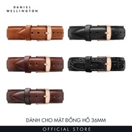 Daniel Wellington 18mm leather watch strap with rose gold buckle - For Classic 36mm watches