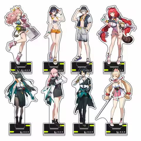 New Hot Game Zenless Zone Zero Alice Yuzuha Yixuan Hugo Vlad Ju Fufu Ellen keychains Acrylic Stand M