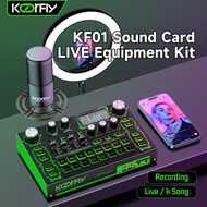 2024 Latest KOORFLY KF01 Live Sound Card Custom Sound Bluetooth Sound Card All-in-one XLR DJ Audio I