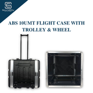 ABS 10UMT Flight Case With Trolley & Wheel Equipment Rack ABS 8U Case