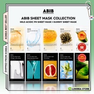 Abib Sheet Mask | Mild Acidic pH Sheet Mask & Gummy Sheet Mask | Daily Korean Skincare Mask