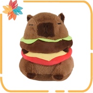 1 PCS Realistic Capybara Burger Plush, Cute Capybara Stuffed Animal Pillow Plushie Toy, Soft Hamburg