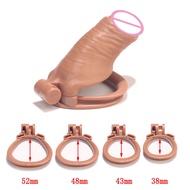 【OPDEAHFB🔥】New Male Lightweight Small Chastity Cage Device 4  Rings Set Mini  Cage Ball Lock  Trainer Belt Slave SexToy Man