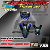 NEW YZ 85 NUMBER BOARD DECAL AND FENDER CAN BE CUSTOMIZED FOR ALL