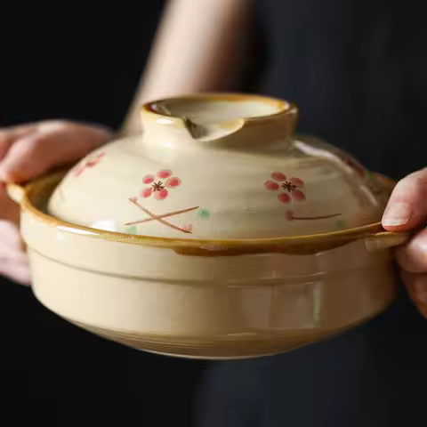 Soup Pot Crock Pot Casserole Ceramic Saucepan Soup Pot High Temperature Resistant Cooking Pan for Ga