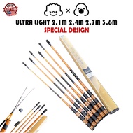 New Design Joran Teleskopik 3/7 Ultra Light 2.1m 2.4m 2.7m 3.6m Udang Galah Telescopic Rod Prawn Pan