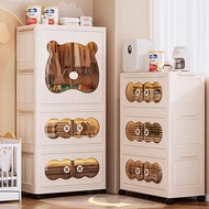 LUSH Baby Wardrobe Cartoon Bear Pattern Foldable Movable With Wheels Size: 65/75 Cm.