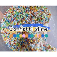 Confetti Slime, Slime with rainbow foam, glossy and crunchy