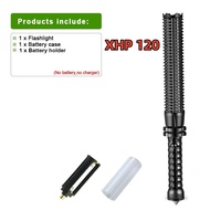 Telescopic Defense Torch High Power XHP120 LED Flashlight Waterproof Tactical Flashlight 18650 Recha