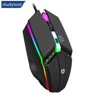 STUDYTOOL USB Wired Coumpter Gaming Mouse Colorful Glowing Ergonomic Gaming Mouse 4 Button 1600DPI L