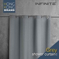 INFINITE 無掛勾防水浴簾 - 灰色- # Fixed Size Picture Color