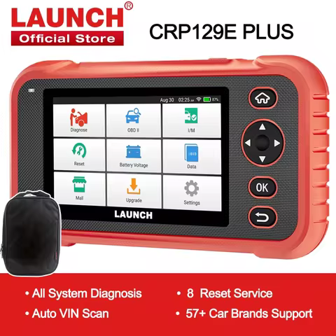 New Arrival-LAUNCH X431 CRP129E PLUS Car Full System Diagnostic Tools with 8 Reset Service OBD OBD2 