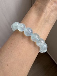 冰種 海藍寶手串 12mm Natural Aquamarine Bracelet, ,bracelets, Earrings,earring,ring,rings,pendant,pendants,
