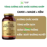 Viên uống Canxi Magie Kẽm Solgar Calcium Magnesium Plus Zinc 250 viên.