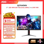 AOC Q27G4ZMN 27" 2K MINI-LED GAMING MONITOR ( 27"MINI-LED / 1MS / 240HZ / ADAPTIVE SYNC / HD MI + DP