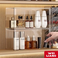 WEILIANG Stackable Mirror Cabinet Storage Box Acrylic Bathroom Washstand Lipstick Cosmetics Organizer Makeup storage box
