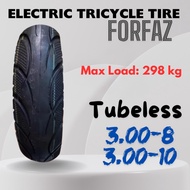 Tayar 3.00-8 tubeless basikal elektrik tyre 3 wheel electric bike tire  scooter tayar kereta sorong 