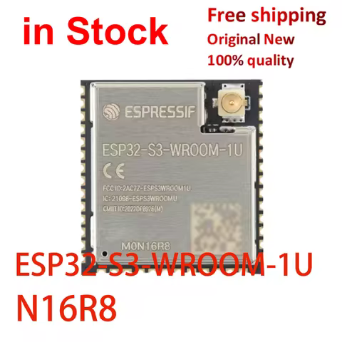 (1 pcs)100% Original New ESP32-S3-WROOM-1U MON16R8 N16R8 M0N16R8 ESP32-S3-WROOM-1U-N16R8 ESP32-S3 Wi