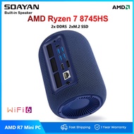 AMD Ryzen 7 8745HS MINI PC With 5W Speaker *2 DDR5 32GB 1TB SSD WIIF6 BT5.2 2.5G Lan Windows 11 Pro 