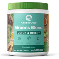 Amazing Grass Greens Blend Detox & Digest, Smoothie Mix, Cleanse with Super Greens Powder, Digestive