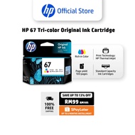 HP 67 Tri-color Original Ink Cartridge | HP Thermal Inkjet | 100 pages | HP ENVY 6000 series, HP ENV