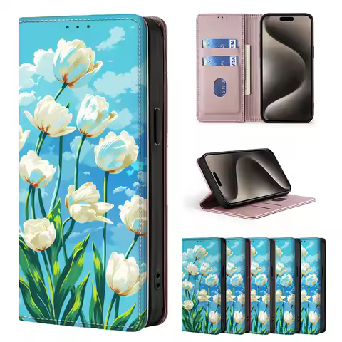 Fashion PU Leather mini Wallet Phone Case for Samsung S5 S6 S7 S8 S9 S25 S26 Edge 5G FE Flip Ultra P