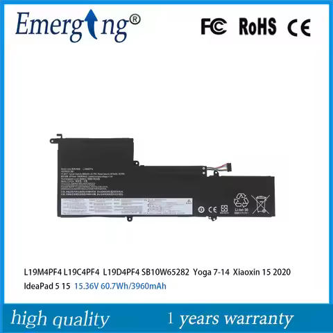 L19M4PF4 L19C4PF4 L19D4PF4 Battery for Lenovo Yoga 7-14 Slim 7-14 IdeaPad 5 15 Xiaoxin 15 2020 SB10W