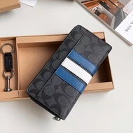 Coach mens long wallet wallet coin purse leisure business clutch bag