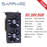 [llesd] SAPPHIRE Original RX 580 8G NITRO Graphic card RX 580 Game graphics card GDDR5 256bit RGB la