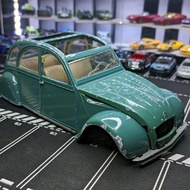 HIJAU Solido Citroen 2CV Green Teal Loose Junk Diecast Scale 1:17 1:18 Made in France