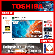 100"Z670SP 4K Mini-LED智能電視 (送 藍芽耳筒,8K HDMI,天線,專用清潔套裝) 100Z670SP TOSHIBA 東芝 (座檯安裝免費)