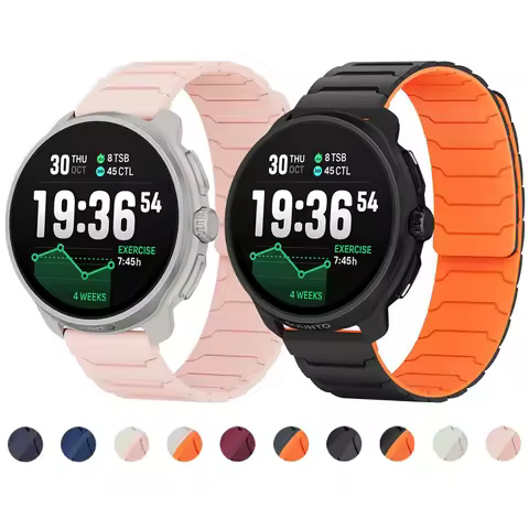 20mm 22mm Magnetic Silicone Strap For SUUNTO Race 2/RACE Run/RACE S/Ocean/VERTICAL/5 9 PEAK PRO DLC/