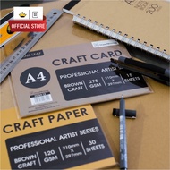 Handwriting Arts & Crafts Brown Kraft Paper - Size A4/A3 (120gsm/275gsm)
