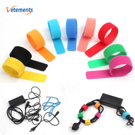 [VES]Self Adhesive Velcro Closure Tape/Nylon Cable Ties Sticky/Reusable Clasp Hook Nylon Loop Tape/Cable Winder DIY Accessories
