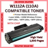 Compatible Laser Toner For HP W1112A W1112X 110X HP110A HP110X Laserjet HP108A 108 108A 108w HP 136a