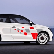 Car Racing Styling Sport Squares Sticker Decal Accessories For Audi A1 8X GB GBA Sportback Quattro T