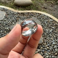 Cincin Mekanik Inside / Stainless Steel Gear Clockwork Mechanical Statement Ring Silver 10mm / Cinci