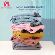 RSS_ COTTON BLANKET SOFT COMFORTER BLANKET KING QUEEN SINGLE SIZE TOTO SELIMUT KAPAS WASHABLE AIRCON