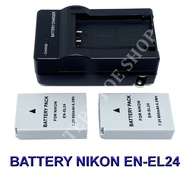 EN-EL24 \ ENEL24 แบตเตอรี่ \ แท่นชาร์จ \ แบตเตอรี่พร้อมแท่นชาร์จสำหรับกล้องนิคอน Battery \ Charger \ Battery and Charger For Nikon Nikon 1 J5,DL18-50,DL24-85 BY TERB TOE SHOP