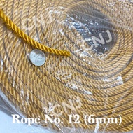 Nylon Rope #12 (PRICE PER METER LENGTH) ROPE 6mm - More than 1Meter Order We Will Send it with No Cu