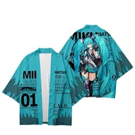 [New Product Discount] Short-Sleeved Top Japanese Kimono Haori Hatsune miku miku Two-Dimensional Men