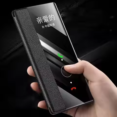 View Windows Flip Leather Phone Case For Honor 200 100 90 80 70 60s Pro X50i Plus 360 Full Body Shoc