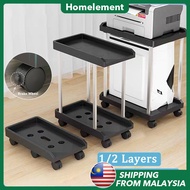 360 Rotating 2/3 Layers Rack Computer Case Holder CPU Stand PC Base Trolley With Wheels