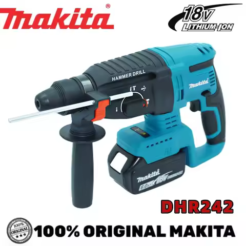 🔥Original Makita DHR242 18V Brushless Cordless Rotary Hammer Drill 24mm Concrete 4700 IPM 3-Mode Hea